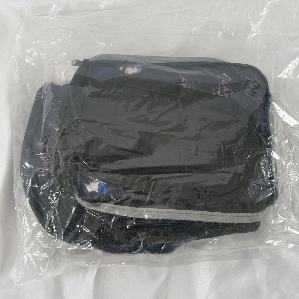 BTS‎ Backpack Kpop Casual School Music Boy Band Black Bag NEW - Picture 2 of 3